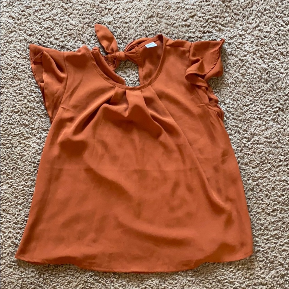 Burnt orange girly blouse